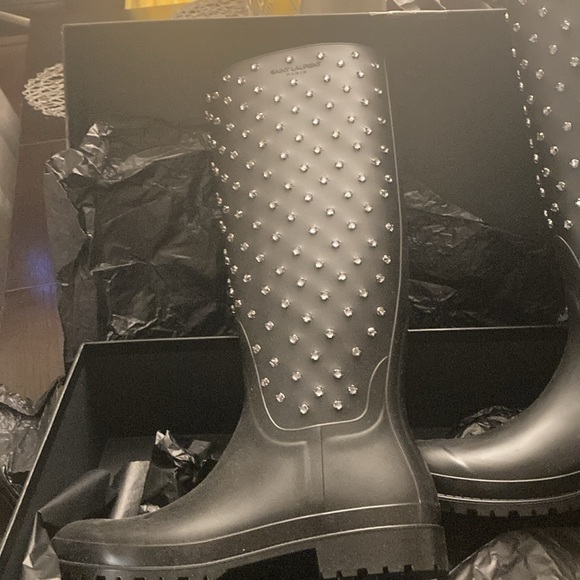 Saint Laurent Rain Boots - Picture 2 of 9